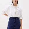 High Waist Denim A-line Shorts - Image 2