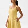 Square Neck Drop Waist Mini Dress - Image 4