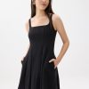 Square Neck Drop Waist Mini Dress - Image 2