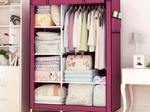 Cloth Wardrobe Wine Color