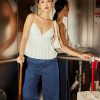 Padded Pleated Peplum Top - Image 4