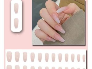 Mateamoda 24 PCS Wearing Nails Beauty Nail French Long Press On Nails