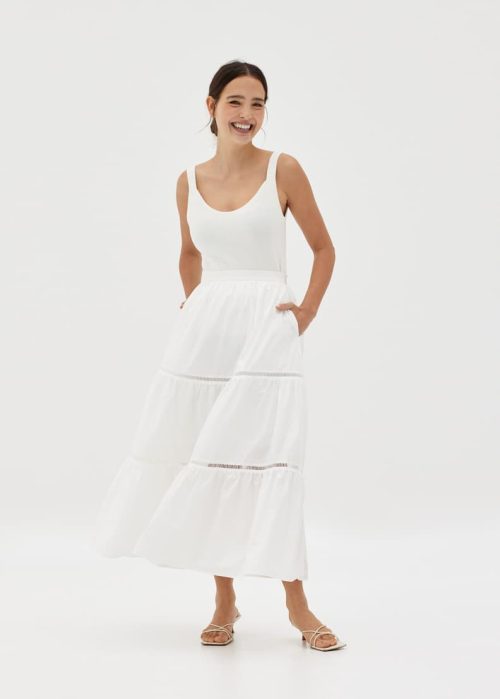 Tiered Flare Skirt