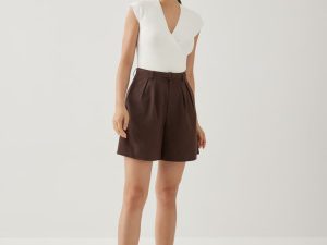 Linen Wide Leg Shorts