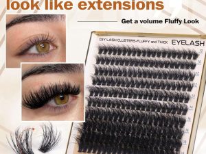 Lash Extensions Kit Single Cluster False Eyelashes 200pcs Lash Clusters D Curl 10-18mm