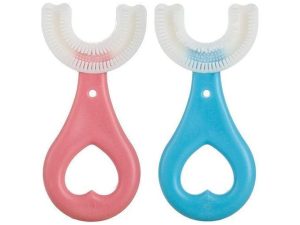 Silicone U-Shape Kids Manual Toothbrush X2pcs