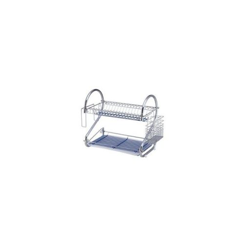 16" Stainless Steel Dish Drainer With Cup And Cutlery Holder