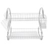 16" Stainless Steel Dish Drainer With Cup And Cutlery Holder - Image 2