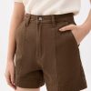 Cotton High Waist A-line Shorts - Image 4