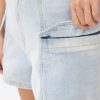 Denim High Waist A-line Shorts - Image 3