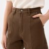 Cotton High Waist A-line Shorts - Image 4
