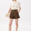 Cotton High Waist A-line Shorts - Image 2