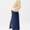 Striped Denim Column Midaxi Skirt - Image 2